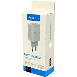 شارژر دیواری وریتی مدل AP2124 به همراه کابل MicroUSB